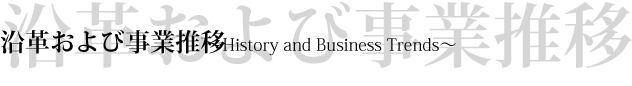 沿革及び事業推移